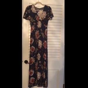 NWOT Small: Staccato Blue Floral Maxi